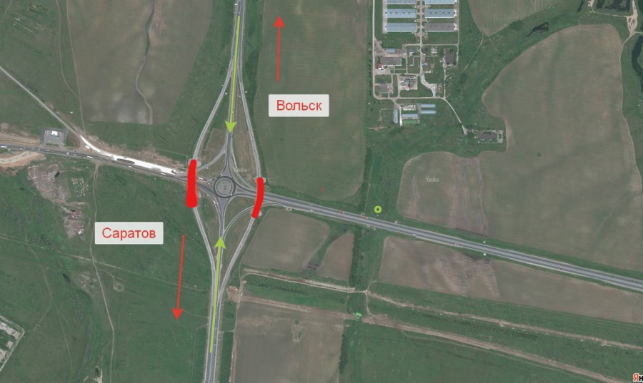На транспортной развязке в районе СКАД до 30 ноября закрывают два моста