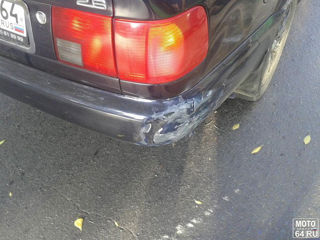 Мотоциклист разбился об «Ауди А6» с 18-летним водителем