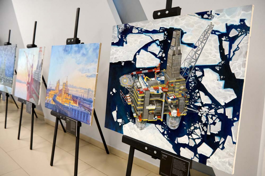 Накануне 60-летия «Газпром трансгаз Саратов» состоялась презентация выставки «Энергия ПАО «Газпром». Индустриальный пейзаж»