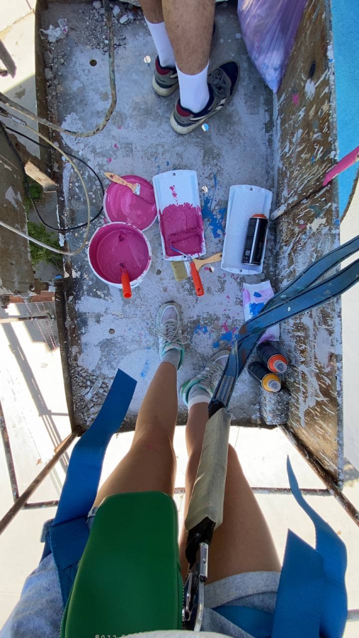 В Жасминном появился мурал «Ватрушки» высотой в 5 этажей