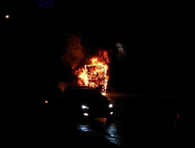 В Саратове горели автобус и трамвай