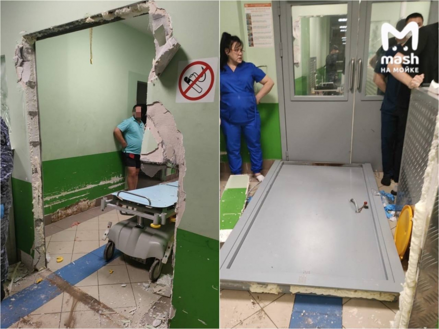 В больнице Санкт-Петербурга пьяный саратовец снес металлическую дверь