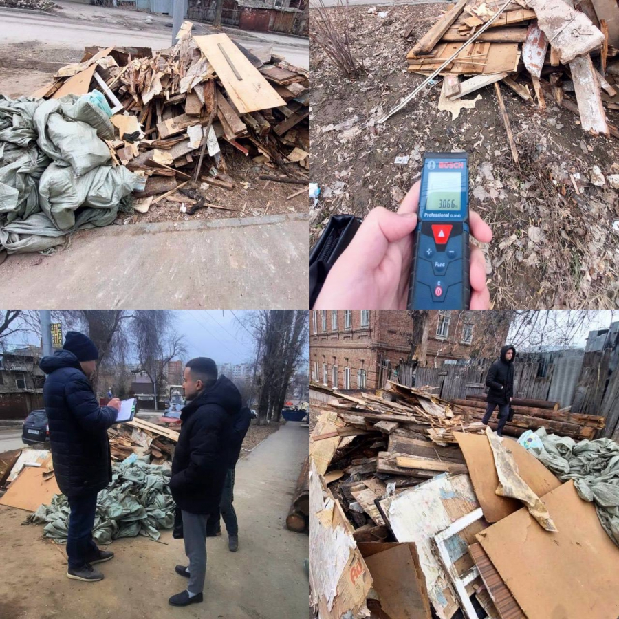 На Вознесенской обнаружили незаконную свалку с обломками досок