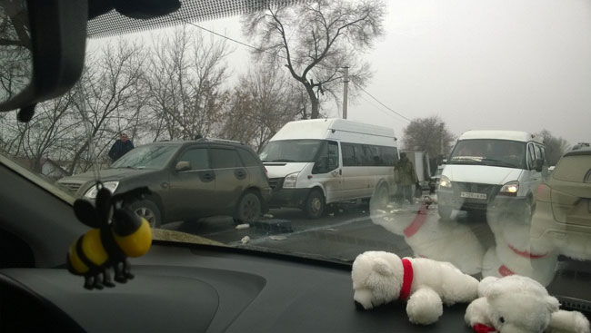 «Ауди» с «красивым» номером протаранил молоковоз и маршрутку