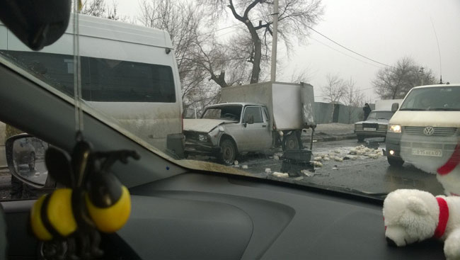 «Ауди» с «красивым» номером протаранил молоковоз и маршрутку