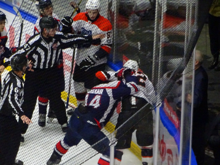 Матч саратовских хоккеистов против «Ермака» завершился массовой дракой