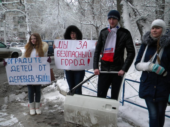 Активисты МГЕР убедили председателя ТСЖ в опасности деревьев