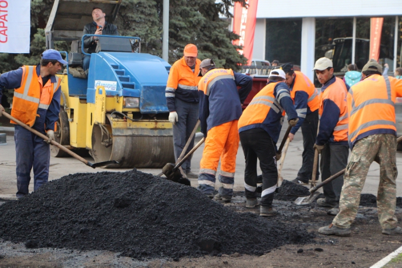 Визит Медведева. Кинологи обследуют ЛД «Кристалл»