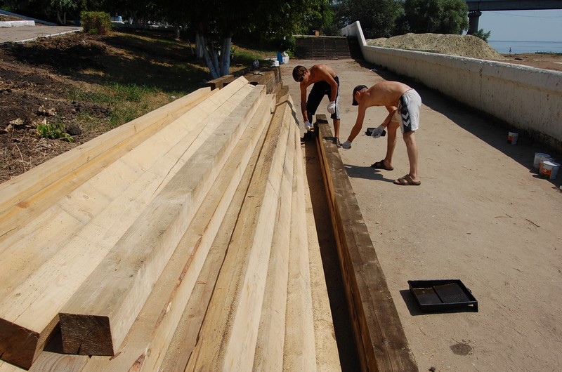 В Саратове облагораживают «дикий уголок» у моста