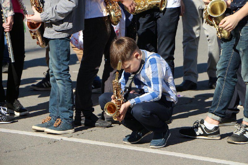 На Театральной площади проходит репетиция парада духовых оркестров