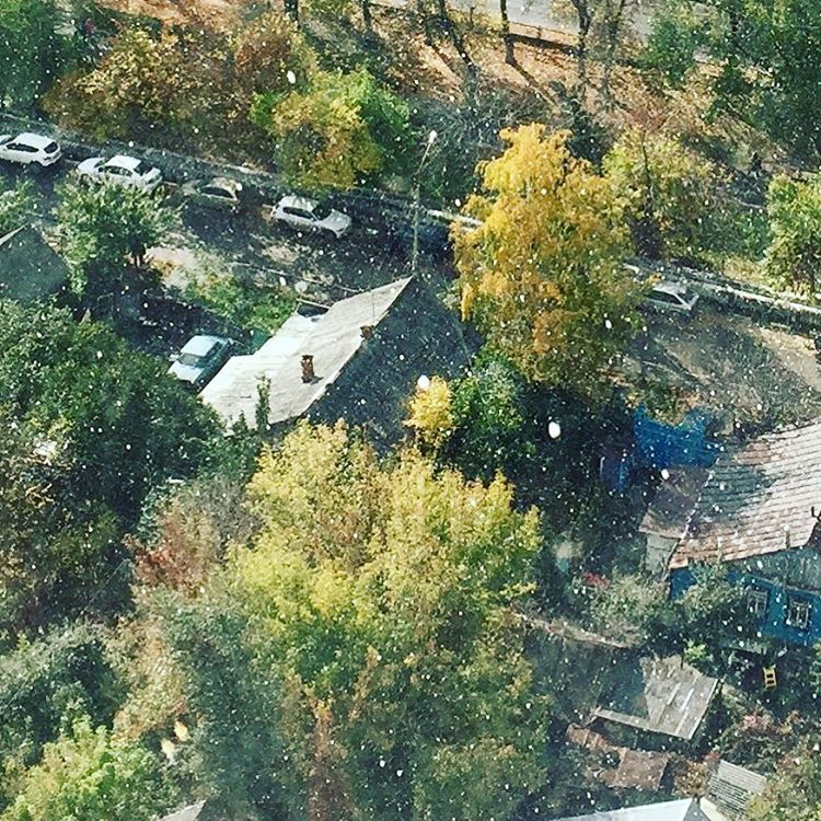 Жители Саратова увидели первый снег