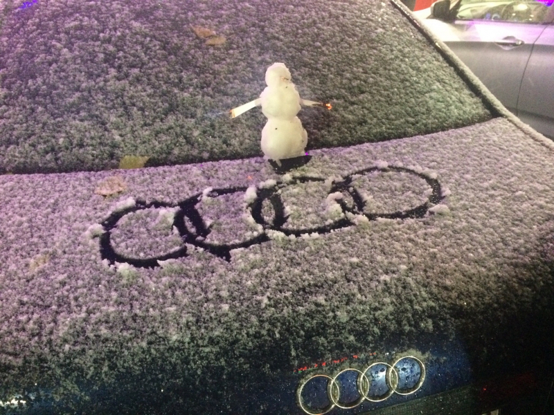 Саратовцы фотографируют первый снег и лепят снеговиков