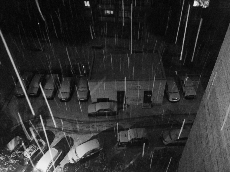 Саратовцы фотографируют первый снег и лепят снеговиков