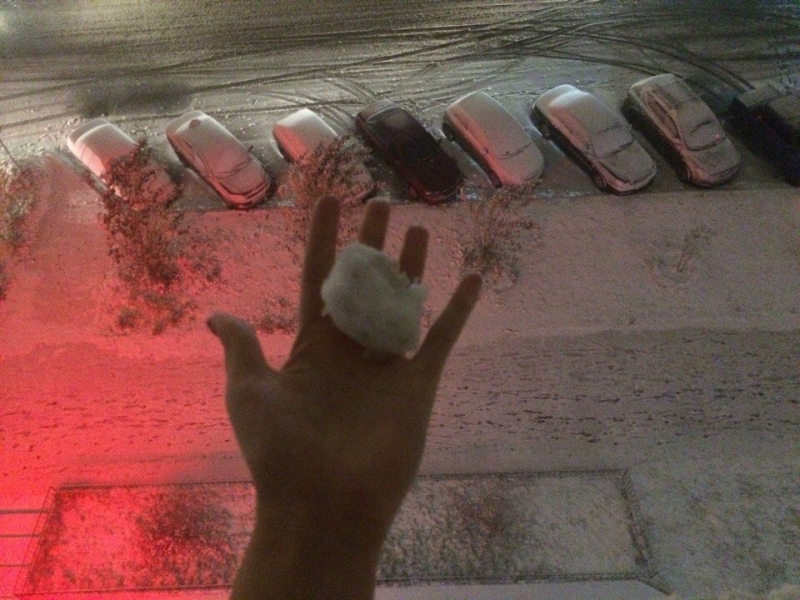 Саратовцы фотографируют первый снег и лепят снеговиков