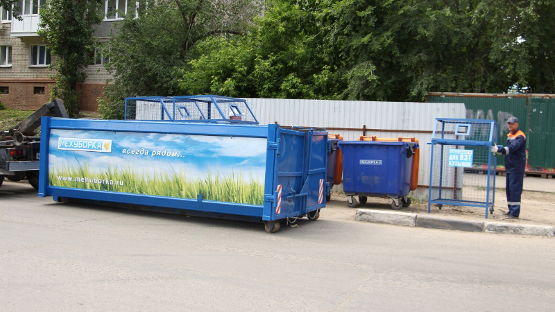 ООО «Мехуборка – Саратов» установила сотый контейнер для сбора ПЭТ бутылок на территории города Саратова