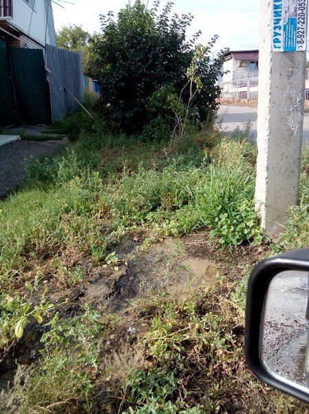 На Рахова ручей подмывает столб. Горожане опасаются обрушения