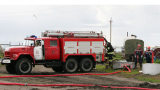 На производственных объектах ОАО «Саратовнефтегаз» прошла серия противопожарных тренировок  