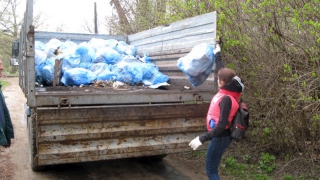 На Андреевских прудах школьники собрали 350 мешков мусора