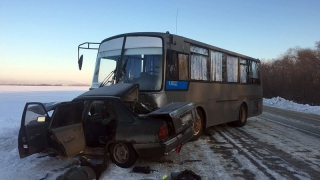 ГИБДД об аварии с 4-мя погибшими: Легковушку занесло на автобус
