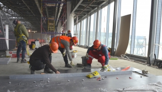 В терминале аэропорта Гагарин начались отделочные работы 