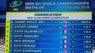 Александр Логинов завоевал серебро на чемпионате мира по биатлону