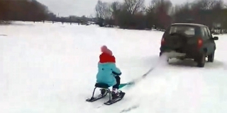 В Ершове шофера «Нивы» накажут за экстремальные катания детей по снегу
