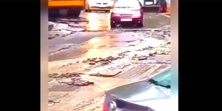 Очевидец  потопа на Танкистов: Мою машину развернуло и прижало к трамваю
