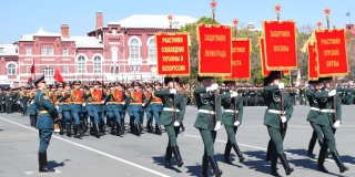 В Саратове состоялось торжественное прохождение войск в честь 77-летия Победы