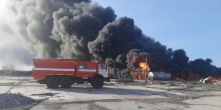 В Красноармейске произошло крупное возгорание нефтепродуктов