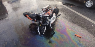 На Павелецкой мотоциклист пострадал в столкновении с «Окой»