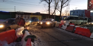 На Большой Горной ограничили проезд: пробки достигли 8 баллов На Большой Горной ограничили проезд: пробки достигли 8 баллов