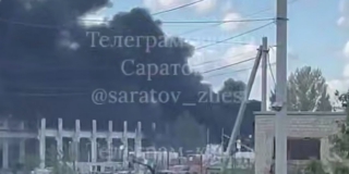 На Московском шоссе сгорел бензовоз На Московском шоссе сгорел бензовоз
