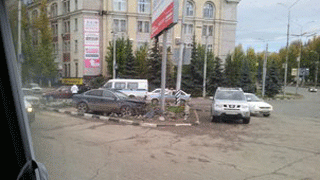 В аварии на Шехурдина пострадал автоинспектор