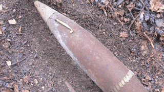 На Московской строители откопали снаряды и гильзы