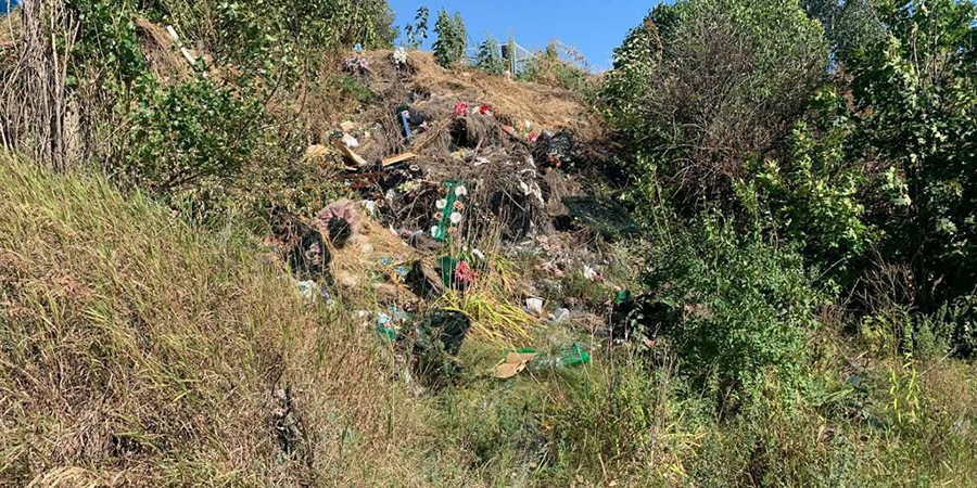 В Ртищеве обнаружили свалки мусора на кладбище без забора